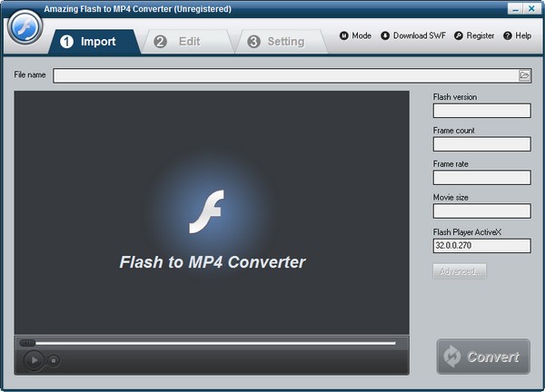Amazing Flash to MP4 Converter